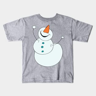 Joyful Snowman Kids T-Shirt